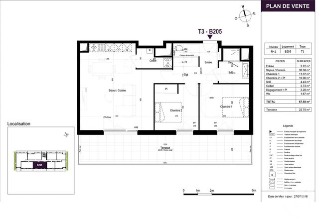 Appartement T3 à louer - 3 pièces - 67,58 m2 - Olonne Sur Mer - 85 - PAYS-DE-LOIRE